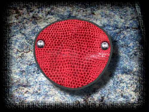 Red Custom Leather eye patch