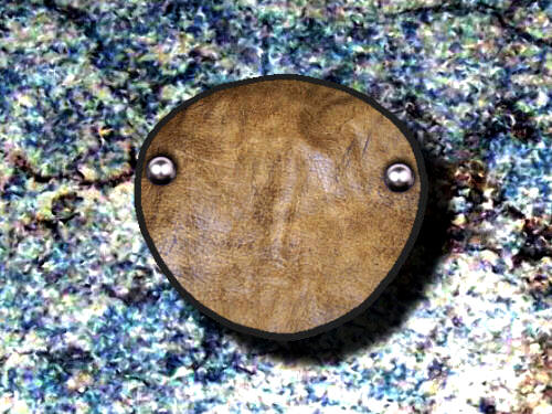 Eye Patch Distressed Light Brown Leather